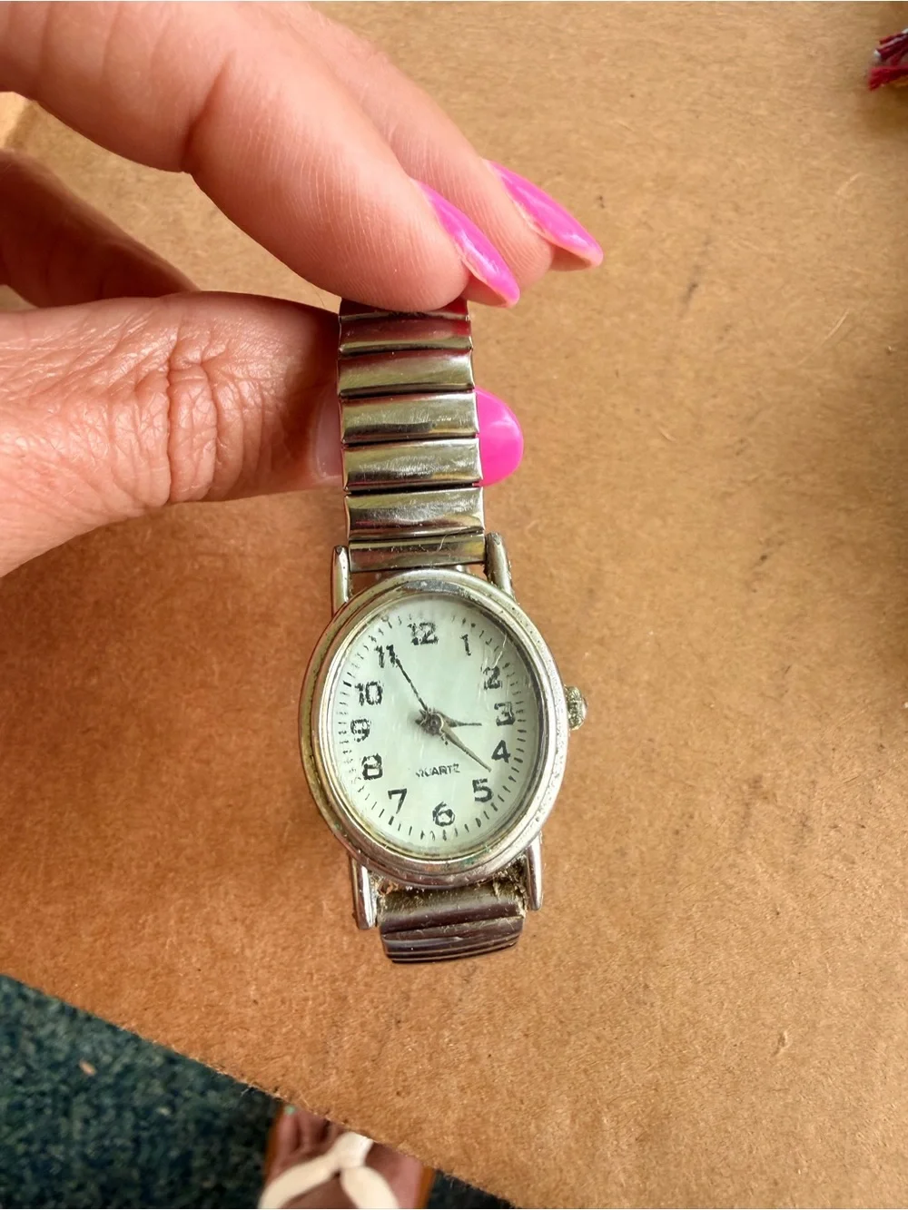 Women's Silver Quartz Watch - White Dial